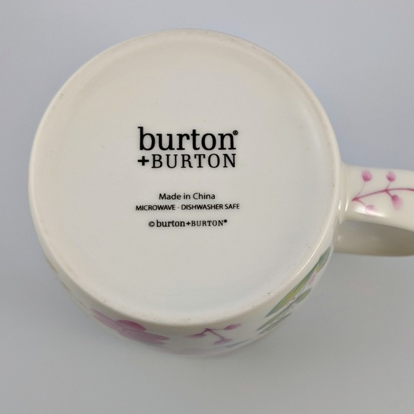 Flower Coffee Tea Mug Pink Roses Burton + Burton - Picture 5 of 8